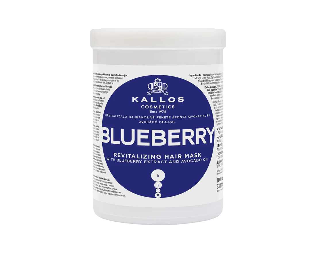 KALLOS  vlasová maska - BLUEBERRY 1000 ml