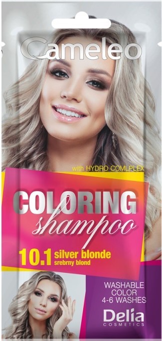 DELIA CAMELEO farbiaci šampón na vlasy 10.1 silver blonde 40 ml