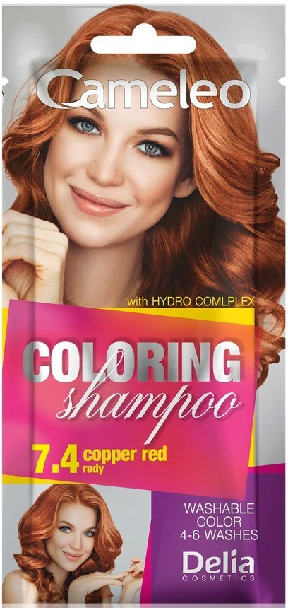 DELIA CAMELEO farbiaci šampón na vlasy 7.4 copper red 40 ml