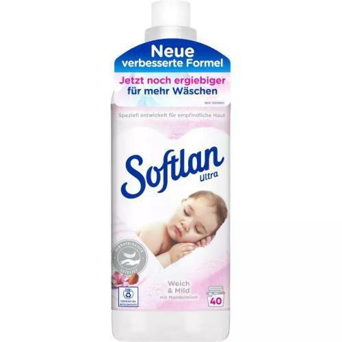 SOFTLAN Ultra koncentrovaná aviváž 1000 ml - WEICH & MILD (40 dávok)