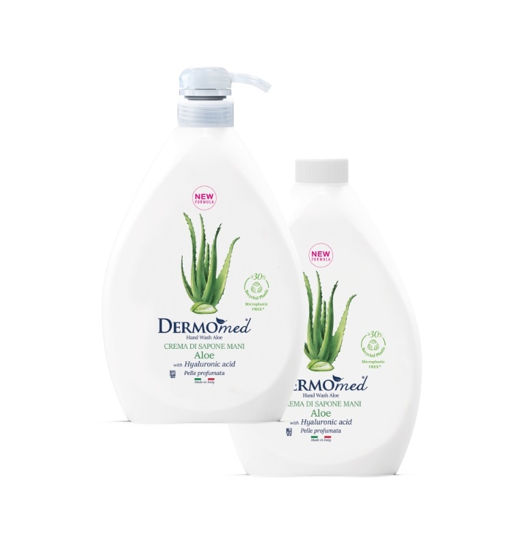 DERMOMED ALOE tekuté mydlo s pumpou 1000ml + náhradná náplň 1000ml