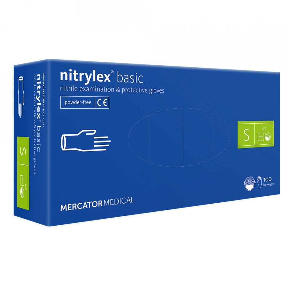 MERCATOR jednorázové rukavice NITRYLEX basic 100 ks - veľkosť S